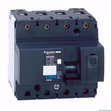 Автоматический выключатель 100A C 4 полюса Schneider Electric, серия NG125N