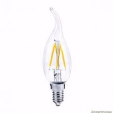 Лампа светодиодная LED-СВЕЧА НА ВЕТРУ-PREMIUM 5.0Вт 160-260В Е14 4000К 450Лм прозрачная ASD