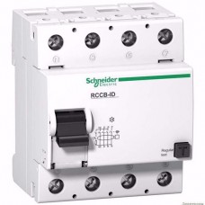 Дифференциальный выключатель нагрузки 125A 100МА 4 полюса Schneider Electric, серия RCCB-ID