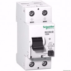 Дифференциальный выключатель нагрузки 125A 300МА тип AC 2 полюса Schneider Electric, серия RCCB-ID