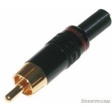 RP-227G, Штекер RCA (зол.) красный