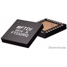 FT232RQ-REEL, Преобразователь USB-UART, реж.Bit Bang, Ind EEPROM-1K [QFN-32]