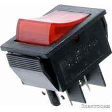 IRS-201-2C3 (красный), Переключатель с подсветкой ON-OFF (15A 250VAC) DPST 4P