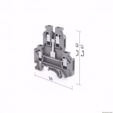 Двухуровневая клемма UT1-2.5/2L(T) GREY