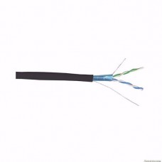 ITK Кабель связи витая пара ШПД F/UTP, категория 5E 24AWG, 2х2х0,48мм solid, LDPE, 500м, черный ИЭК