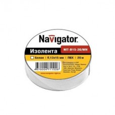 71102 Изолента Navigator NIT-B15-20/WH белая