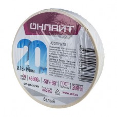 Изолента ОНЛАЙТ 71 689 OIT-B19-20/WH белая