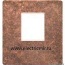 FD04317RU-A Накладка для 1го разъема RJ45 RUSTIC COPPER беж