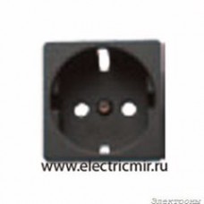 FD16723-M Накладка розетки 2к+з черная FEDE