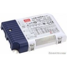 LCM-60DA, AC/DC LED, 2…90В,0.5... 1.4А,60Вт,IP20 блок питания для светодиодного освещения