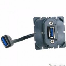 67372 Мех USB розетки 1ной с кабелем 15см Celiane