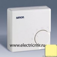 75500-61 Термостат комнатный, тепло, 10А, 250Вт, 5-30град., слоновая кость Simon