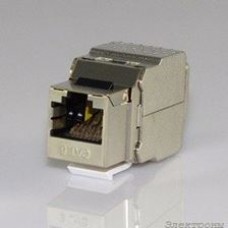 HYC-K18F23, Розетка Keystone 8P8C (RJ-45) CAT.6, экранированная (TOOL FREE)