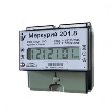 Электросчетчик Меркурий 201.8 230В; 5(80)А; кл. т. 1,0; 1 тариф; Имп. выход; ОУ; DIN