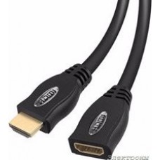 HDMF1.8, Кабель удлинитель HDMI (F) - HDMI (M), вер 1.4, поддержка Ethernet/3D/4К, 1.8м