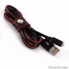 USB кабель Pro Legend micro USB, кожанный, черный, 1м (pl1281)