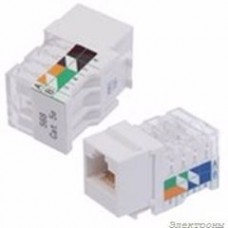 632703 Коннектор RJ45 Keystone 5е UTP белая Quteo