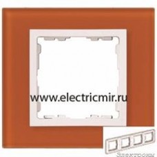 82647-65 Рамка на 4 поста оранжевый-белый (стекло) Simon : от компании Electrony