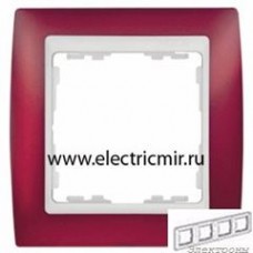 82643-37 Рамка 4 поста красная полупрозрачная-белая Simon : от компании Electrony