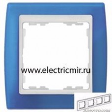 82643-64 Рамка 4 поста синяя полупрозрачная-белая Simon : от компании Electrony