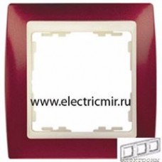 82734-37 Рамка 3 поста гранатовый металлик-слоновая кость Simon : от компании Electrony