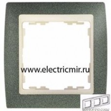 82734-65 Рамка 3 поста зеленая текстура-слоновая кость Simon : от компании Electrony