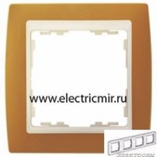 82742-35 Рамка 4 поста терракот-слоновая кость Simon : от компании Electrony