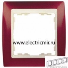 82744-37 Рамка 4 поста гранатовый металлик-слоновая кость Simon : от компании Electrony