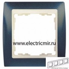 82744-64 Рамка 4 поста синий металлик-слоновая кость Simon : от компании Electrony