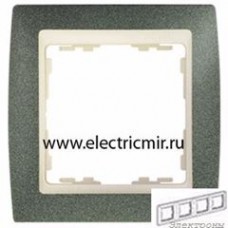 82744-65 Рамка 4 поста зеленая текстура-слоновая кость Simon : от компании Electrony