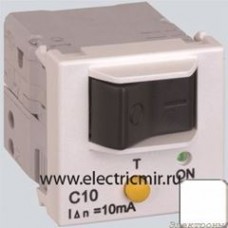 K107А-9 Термомагнитный дифференциальный автомат 10А К45, белый Simon