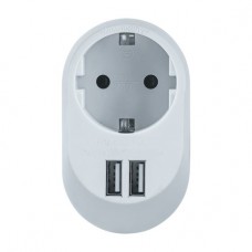 Адаптер  61 454 NAD-USB01-1E-C-WH с заземлением 1 гнездо USB3.4A: от компании Electrony