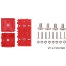 Grove - Red Wrapper 1*1 (4 PCS pack), Корпус для крепления модулей Grove к металлическим поверхностям и конструктору LEGO