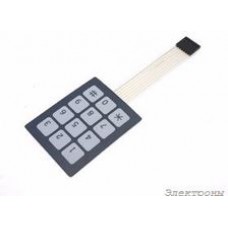 Sealed Membrane 3x4 button pad with sticker, Клавиатура 12-ти кнопочная для Arduino проектов