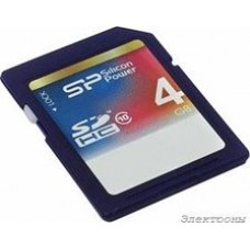 SP004GBSDH010V10, Карта памяти SDHC 4 ГБ, Class 10.