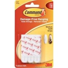 17021(P)Command средние 1.35кг 9 шт, Полоски крепежные клейкие легкоудаляемые