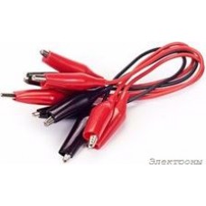 Alligator clip wires (5 PCs pack) red/black, Набор проводов с крокодилами 5 штук