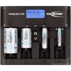 Ansmann Powerline 5 Pro, Устройство зарядное с ЖК дисплеем для АА/ААА/C/D,крона Ni-Mh/Ni-Cd