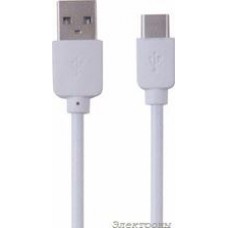 BW1407W, Кабель USB2.0 A вилка - USB Type C, вилка 1.0 м, белый