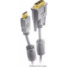 BW1513, Кабель HDMI вилка - DVI-D вилка с ф/фильтрами, 5м
