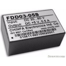 FDD03-05S2, DC/DC преобразователь, 3Вт, вход 18-36В, выход 5В/500мА