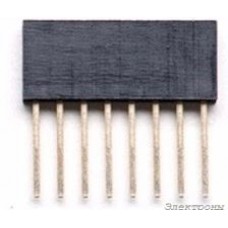 DS1023-30 1x8 for Arduino (PBS-8), Гнездо на плату 2.54мм 1х8 прямое L=11.5mm