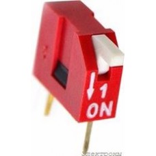 DS1040-01RT, DIP переключатель 1pin угловой красный