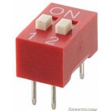 DS1040-02RN, DIP переключатель 2pin красный