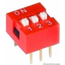 DS1040-03RN, DIP переключатель 3pin красный