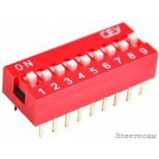 DS1040-09RN, DIP переключатель 9pin