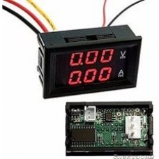 97668, Измерительная головка 0-100V 0-10A Red (шунт встроен)