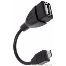 Кабель USB OTG 0,15 м, Micro USB штекер - USB A гнездо