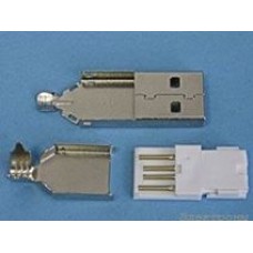 USBA-SP, Разъем USB (п) на кабель, тип А (пайка), тип 1