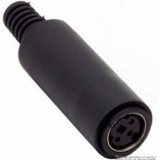 KLS1-294-F-03-B, Разъем mini DIN 3 pin  гн  пластик на кабель